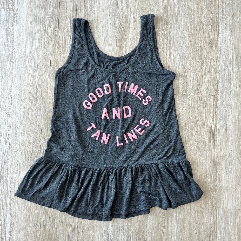 Womens Zoe + Liv Grey Tank Top - XS